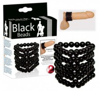 Black Beads Cock Ring